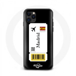 Coque iphone 11 pro max billet d'avion madrid