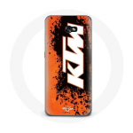 Coque pour samsung galaxy A5 2017 KTM Logo blanc fond orange