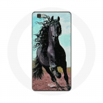 Coque pour Huawei P8 Lite Le Cheval Noir De La Race Frisonne