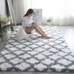&Scaron;iuolaikinė svetainė Didelis kilimas ilgi plaukai Vaikų kambario kilimai Miegamojo Pūkuotas Dekoratyvinis Kilimėlis Nordic Fluffy Kilimėliai prie lovos 160x230cm 63x90inch