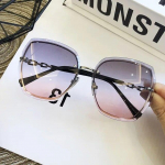 Madingi kvadratiniai akiniai be rėmelių Moterims Dizaineriniai akiniai nuo saulės Vintage Shades Moteri&scaron;ki rožiniai akiniai Gafas De Sol