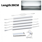 Pilnas komplektas 5 vnt. pritemdomas LED ap&scaron;vietimas po spintele Tuya WIFI valdymas Smart Light Darbas su Alexa Google Home Led lemputės vamzdeliai su EU ki&scaron;tuku 30CM 5PCS balta