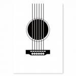 Abstrakti juoda ir balta pianino klaviatūros natos Gitara Tekstas Drobė Tapyba &Scaron;iaurės &scaron;alių siena Menas Paveikslėlis Plakatas Miegamojo kambario dekoras be rėmelio 21*30cm No Frame