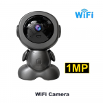 Mini WiFi IP kamera belaidė vidaus roboto kūdikių monitorius Dviejų krypčių garso judesio aptikimo vaizdo kamera V380 CCTV saugos apsauga 1MP Cam No Card juoda