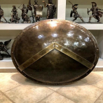 Spartos skydas Viduramžių apvalus skydas 300 Spartos skydas 81,28 cm Graikų karalius Leonidas
