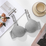Sexy Push Up liemenėlė moterims Underwire liemenėlė Add Cup Bras Cotoon Gathered liemenėlė vienspalvis apatinis trikotažas moteri&scaron;kas 38B
