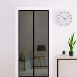 Nuo uodų apsauganti durų uždanga Magnetinio ekrano durų tinklinė uždanga be perforavimo Automati&scaron;kai i&scaron;junkite tinklinius tinklelius nuo uodų 80x210cm