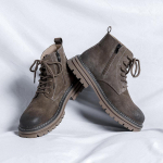 Auk&scaron;tos kokybės odiniai briti&scaron;ko stiliaus vyri&scaron;ki ankle boots, auk&scaron;takulniai batai, rudeniui, lauko darbams, kasdieniai batai, retro vyri&scaron;ki motociklininkų batai 44 geltona