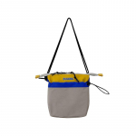 Nailoninė maža rankinė porai, crossbody rankinė, mini rai&scaron;teliu užtraukiama, kasdieninė pečių rankinė geltona/pilka