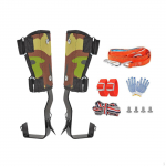 Profesionalūs laipiojimo medžiais spygliai apsauga nuo kritimo platus pedalas su kulk&scaron;nies dirželiais įranga skirta 1 spike with belt