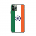 Coque iPhone &ndash; Drapeau Inde &ndash; iPhone 11 Pro &ndash; Souple &ndash; Daugiaspalvis &ndash; Vertikalus