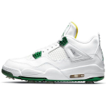 Air Jordan 4 Golf Masters Turnyras Vyri&scaron;ki sportbačiai Balti Metaliniai-Žali Tour-Geltoni CZ2439-100 40