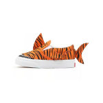 Vans Slip-On V Kūdikių Tigro Ryklio Kūdikių Sportbačiai Oranžiniai Oranžiniai-Tigriniai Tikrai Balti VN0A7Q4Z8CF 25.5