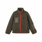 Puma Logotipas Kasdienis stovas apykaklė ilgomis rankovėmis Fleece Striukė Vyri&scaron;ki &scaron;varkai Pilka Raudona 539231-97 XL