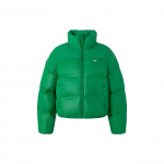 Adidas Originals Trumpa pūkinė striukė, trijų juostelių logotipas Sportinė ilgomis rankovėmis stora striukė Moteri&scaron;ka striukė žalia JE6042 XS