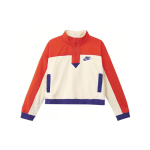 Nike Amerikieti&scaron;ko Retro Spalvų Bloko Logotipo Užtrauktuku Ilgomis Rankovėmis Sportinis Džemperis Su Gobtuvu Moteri&scaron;ki Džemperiai Su Gobtuvu Raudonas Geltonas CJ4928-271 M red