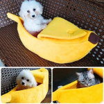 Naminis augintinis Katė &Scaron;uo Lova &Scaron;ilta Uždara Katės kraiko būda Banano formos Katės lizdas &Scaron;uns naminio gyvūnėlio lova Naminių gyvūnėlių reikmenys &Scaron;uns narvas &Scaron;uns lova Namelis Naminių gyvūnėlių antklodė M geltona