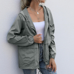 Moteri&scaron;ka striukė Taktinė vandeniui atspari vėjo striukė Moteri&scaron;ka striukė su gobtuvu Hip-hop piloto paltai, atsparūs vėjui, moteri&scaron;ki lauko lietpalčiai M tamsiai pilka spalva