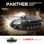 Karinio Pasaulio Karo Vokiečių Tigras I Sunkusis Tankas Statybiniai Blokeliai WW2 Ginklai Panzer Panther Vidutiniai Tankai Techniniai Blokeliai Vaikų Žaislai