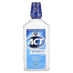 Act, fluoro turintis burnos skalavimo skystis, apsaugantis nuo burnos džiūvimo, ertmių, su ksilitoliu, be alkoholio, raminanti mėtų, 33,8 fl uncijos (1 L)