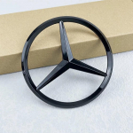 90mm ABS juodo chromo Logotipas Mercedes emblema žvaigždės ženklelis galinis Mercedes Benz W203 W206 W212 X253 W167 W166 W247 C