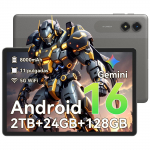 TABWEE T50 Android 16 Plan&scaron;etė 11 colių 24 GB RAM + 128 GB ROM (2 TB TF), 90 Hz ekranas, 8000 mAh, 5G WiFi only tablet pilka