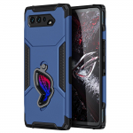 ROG Phone 5 dėklas Juodas kietas apvalkalas su telefono stoveliu Atsparus smūgiams apsauginis dėklas Asus ROG5 žaidimų telefonui mėlyna
