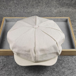Pavasaris Vasara XXXXL 62cm Ypač Didelis Dydis Lino-medvilnės Newsboy Kepuraitės Vyrams Didelė Galva Atsitiktinė A&scaron;tuonkampė Kepurė Literatūrinė Retro Plok&scaron;čios Beretės M 57-58cm smėlis