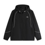 Li Ning Sportinio Gyvenimo Būdo Serija Su Gobtuvu Cardigan Apsaugantis Nuo UV Spindulių Vyri&scaron;ki Vir&scaron;utiniai Drabužiai Juodas AFDU549-3 M