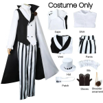 Nikolai Gogol Cosplay Kostiumas Anime Bungou BSD 4 Sezonas Nikolai Cosplay Apsiaustas Chalatas Vienoda Kostiumas Perukas Helovinas XXL&Other white