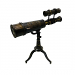 25,4 cm jūrinis kieto žalvario senovinis stalinis trikojo teleskopas