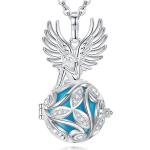 Bola de Grossesse cage fleur avec ange protecteur boule bleue collier