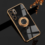 Prabangus padengiamas magnetinis silikoninis dėklas, skirtas Huawei P30 P40 Pro P20 Mate 20 P30Pro Honor 20 Pro mink&scaron;to apvalkalo dangtelių stovo žiedo laikiklis For Honor 20 Pro