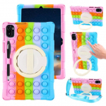 &bdquo;Xiaomi Mi Pad 5 6 Pro Case&ldquo; mink&scaron;tas burbulinis silicio dėklas vaikams skirtas rankenos dangtelis, skirtas &bdquo;MiPad 5 Pro 2021&ldquo; 11 colių plan&scaron;etinio kompiuterio stovo dėklo peties dirželis For Mi Pad 5 įvairiaspalvis