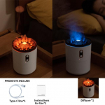 REUP Volcanic Fme Aroma Diffuser ential Oil 360ml USB ne&scaron;iojamas drėkintuvas Smoke Ring Night Light mp kvapas AU Plug