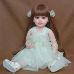 Reborn Baby Silikoninis Visas kūnas 55 cm Reborn Baby Bolls Gražios mergaitės lėlės žaislai Princesės lėlės vaikams Dovanos