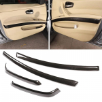 BMW 3 serijai E90 2005 2006 2007 2008 2009 2010 2011 2012 Salono durų porankių &scaron;oninės apdailos juostelės su anglies pluo&scaron;to tekstūra A