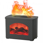 Flame Aroma eterinių aliejų difuzorius Mute 270ml USB maitinamas bevandenis automatinio i&scaron;sijungimo modeliavimas liepsnos rūkas juoda