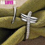 925 Sterling Silver laumžirgis AAA cirkonio atidarymo žiedas papuo&scaron;alai