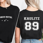 Tokio Hotel mar&scaron;kinėliai Kaulitz 89 mar&scaron;kinėliai Band Music Tee Mar&scaron;kinėliai Medvilniniai trumpomis rankovėmis Streetwear Moteri&scaron;ki Unisex Top Moteri&scaron;ki mar&scaron;kinėliai Oversized Unisex L