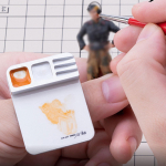 Pir&scaron;tų paletė Make Up Mini su 5 popierių miniatiūrų dažų metalo spalvų mai&scaron;ytuvo dėklas