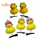 5 vnt. plaukų segtukai, elastingas spyruoklinio lanko dekoras, miela anties forma, mink&scaron;tas pliu&scaron;as, neslystantis, lengvas, plaukų dekoravimo segtukai A