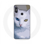 Coque pour Xiaomi Redmi Note 5 AI Dual Camera Turc de van Chat oeil bleu et oeil jaune