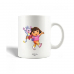 Mug - Dora l'exploratrice - C&eacute;ramique - 30 cl - Blanc - Compatible lave-vaisselle