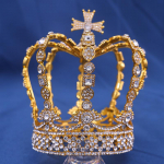 Perlinis stiklas Kalnų kri&scaron;tolas sodo karūnos vestuvės Europos princesės tiara apvalios baroko parodos karūnos Crystal Crown King Tiara