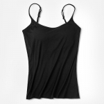 Moteri&scaron;ki &bdquo;Camisole&ldquo; vir&scaron;ūnės su įmontuota liemenėlė pamink&scaron;tinta kaklo liemene &bdquo;Slim Fit&ldquo; vir&scaron;utiniai apatiniai vasariniai, žali, juodi vir&scaron;utiniai rai&scaron;teliai L