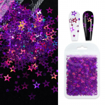 2g/ bag Hologram Mixed Holloway Pentacle Nail glitter Flash PET Flake shaped glitter for DIY gel nail decoration accessories