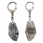 Briard, Berger de Brie I - Silver-plated key ring with dog, handbag decoration, backpack pendant by Art-Dog brand sidabras