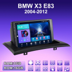 2 DIN Android Carplay automobilio radijas, skirtas BMW X3 E83 2004-2012 daugialypės terpės grotuvo galvos blokas Stereo GPS navigacija BT WIFI 2+32GB 1+16GB