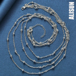 925 sterlingo sidabro daug grandinėlių karolių vėrinys, madingi vestuviniai papuo&scaron;alai 45cm